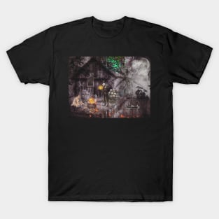 GHOST SKELETON ART PRINTS T-Shirt